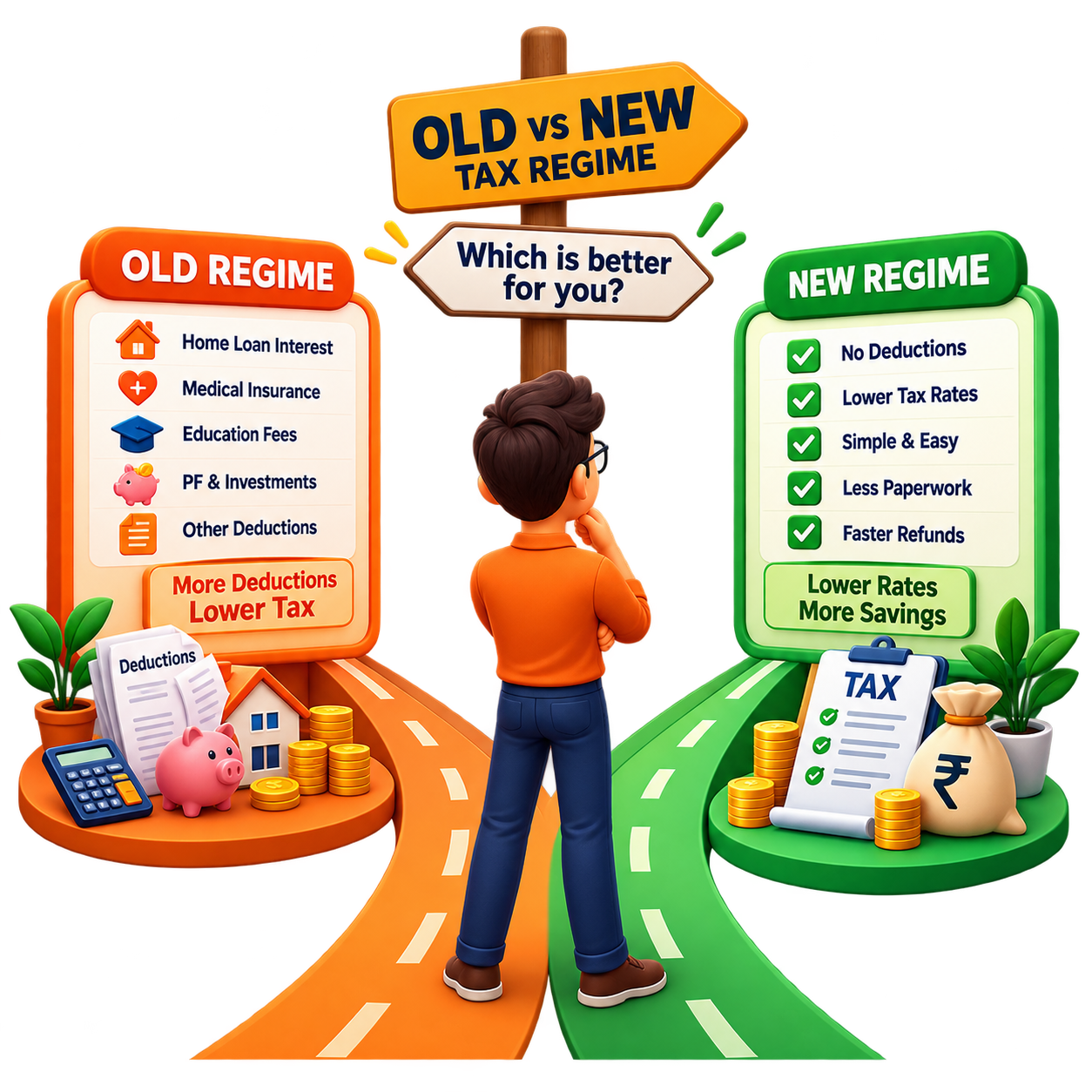 Choosing between the Old and New tax regime