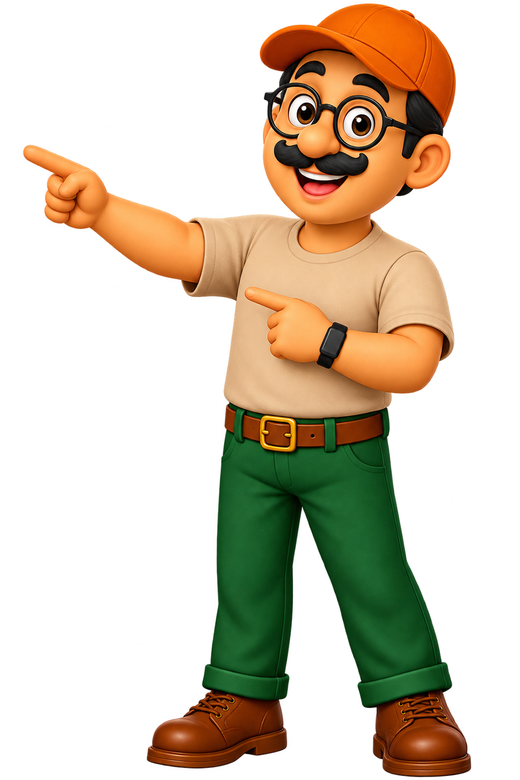 Hanu pointing to the income tax calculator